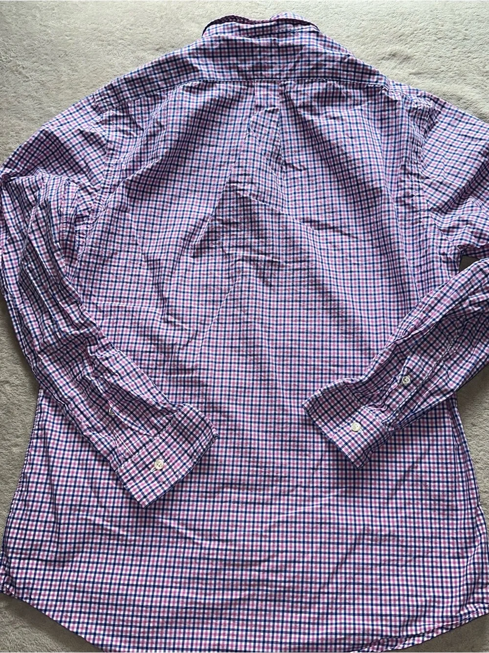 Polo Ralph Lauren Men's Large Slim Fit Gingham Check Button Down Shirt
